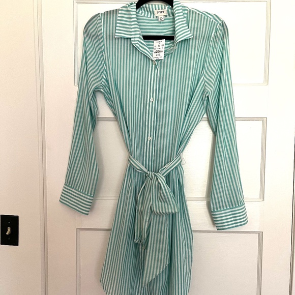 J. Crew Factory Other - J. Crew Factory women's swim coverup, green and white stripes, size small, NWT